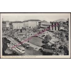 AK Hannover Ernst-August-Platz und Hauptbahnhof gel. 1956 -