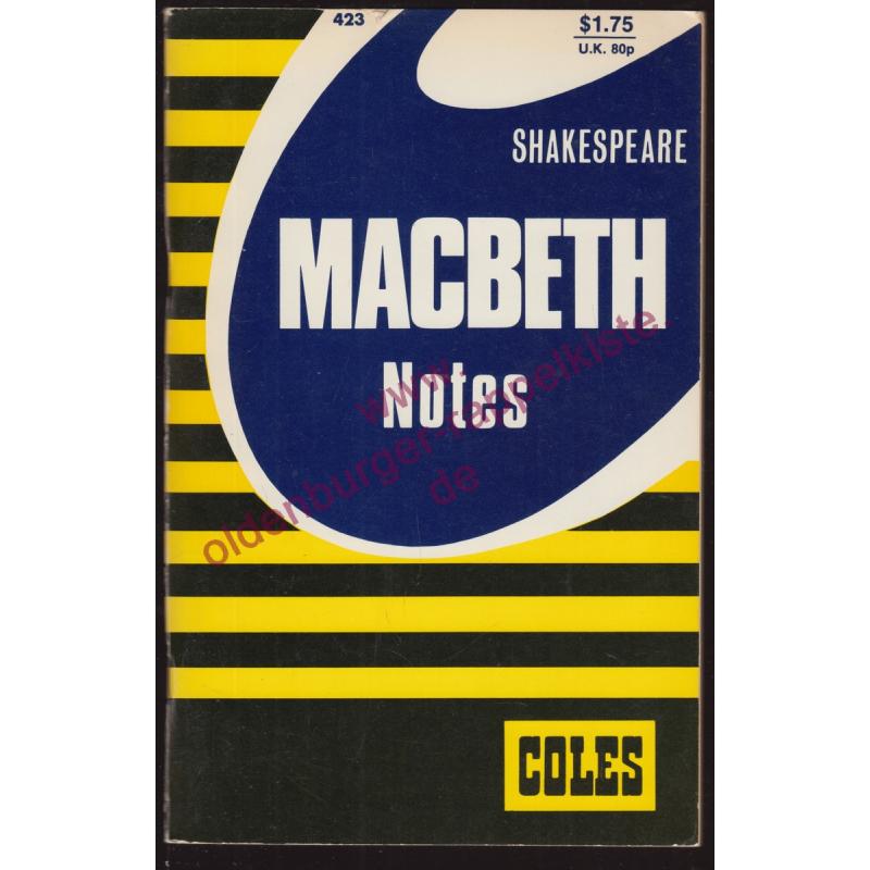 Shakespeare Macbeth Notes - Beauchamp,Charles