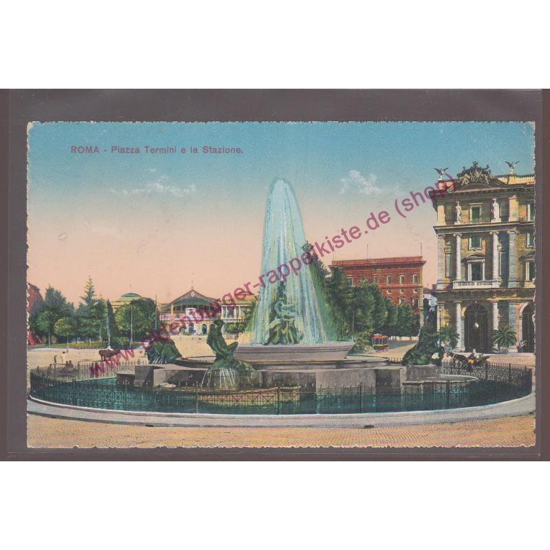 AK ROMA Piazza Termini e la Stazione  carte postale - postcard - -