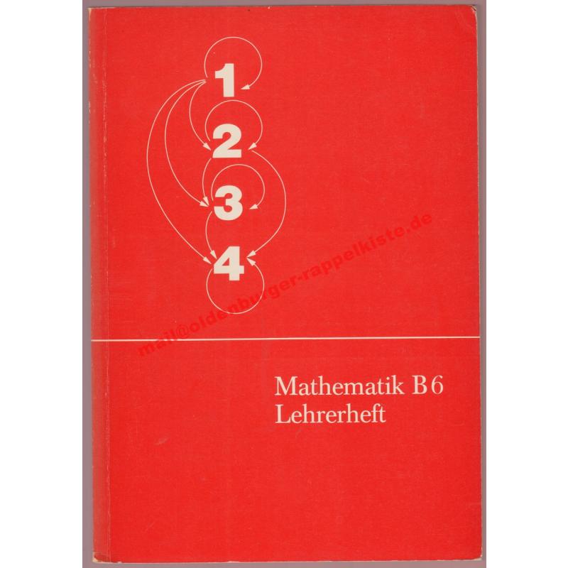 Mathematik B 6, Lehrerheft (1973)