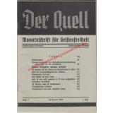 Der Quell Monatsschrift für Geistesfreiheit Folge 3 Julmond 1949  1.Jahr - Bebenburg (Hrsg)