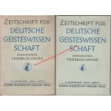 Zeitschrift für deutsche Geisteswissenschaft 5.Jahrgang, Heft 1 & 2  / 1942 - Knorr, Friedrich (Hrsg)