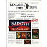 Reklame + Spielzeug. Die neue Zeitschrift für Reklame- und Spielzeug-Liebhaber - Erstausgabe  - Steinert,Michael (Hrsg)