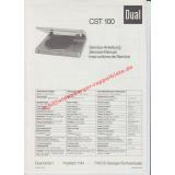 Service Manual DUAL CST 100 (Plattenspieler)
